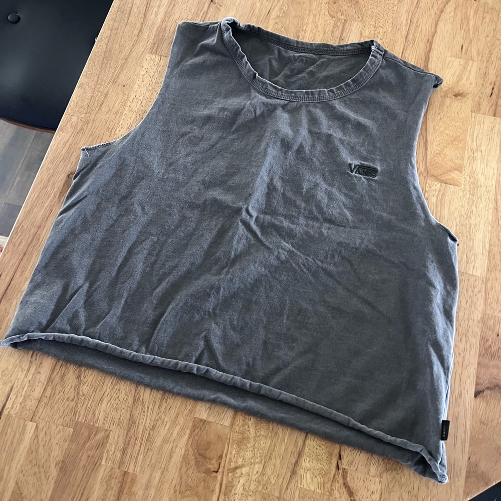 Vans charcoal grey crop top